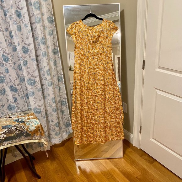 Reformation Kaye Floral-Print Silk Midi Dress NWT (Reformation) - Picture 3 of 9